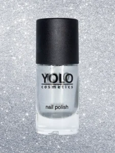 YOLO Iron Glitter Nail Polish 161 – Sparkling Glitter Nail Color, 10ml, French Formula